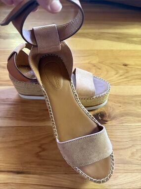 See By Chloe Wedge Espadrille Sandals in Tan
